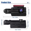 1080P Dual Lens Car DVR Dash Cam Video Recorder G-Sensor Front and Rear Camera