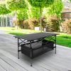 1Pc Folding Camping Table Portable Aluminum Roll-up Picnic BBQ Desk with Carrying Bag Heavy Duty Outdoor Beach Backyard Party Patio