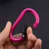 Aluminum D-Ring Locking Carabiner Light but Strong NOT for Climbing(Pack of 10)