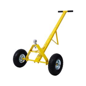 Trailer Dolly with Pneumatic Tires for Moving Car RV Boat Trailer (Color: Yellow)